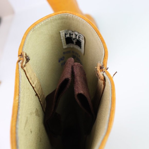 FRYE Campus boots banana yellow leather harness - Picture 7 of 9